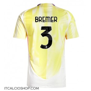 Juventus Gleison Bremer #3 Seconda Maglia 2024-25 Manica Corta